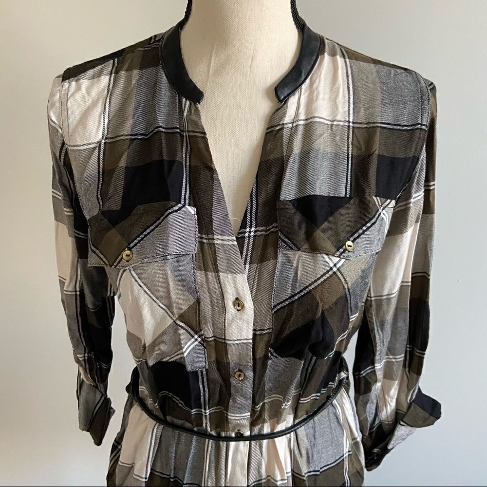 Dynamite Flannel Work Dress - Picture 2 of 6